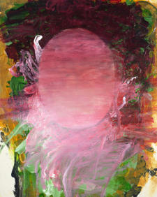  oil and acrylic on fabric on panel, 19” x 24” x ¼”, 2025.
