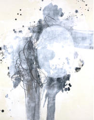 Acrylic and graphite on fabric on panel, 19” x 24” x ¼”, 2025.